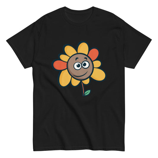 Färgglad Animerad Blomma T-shirt | Lekfull och Unik Design