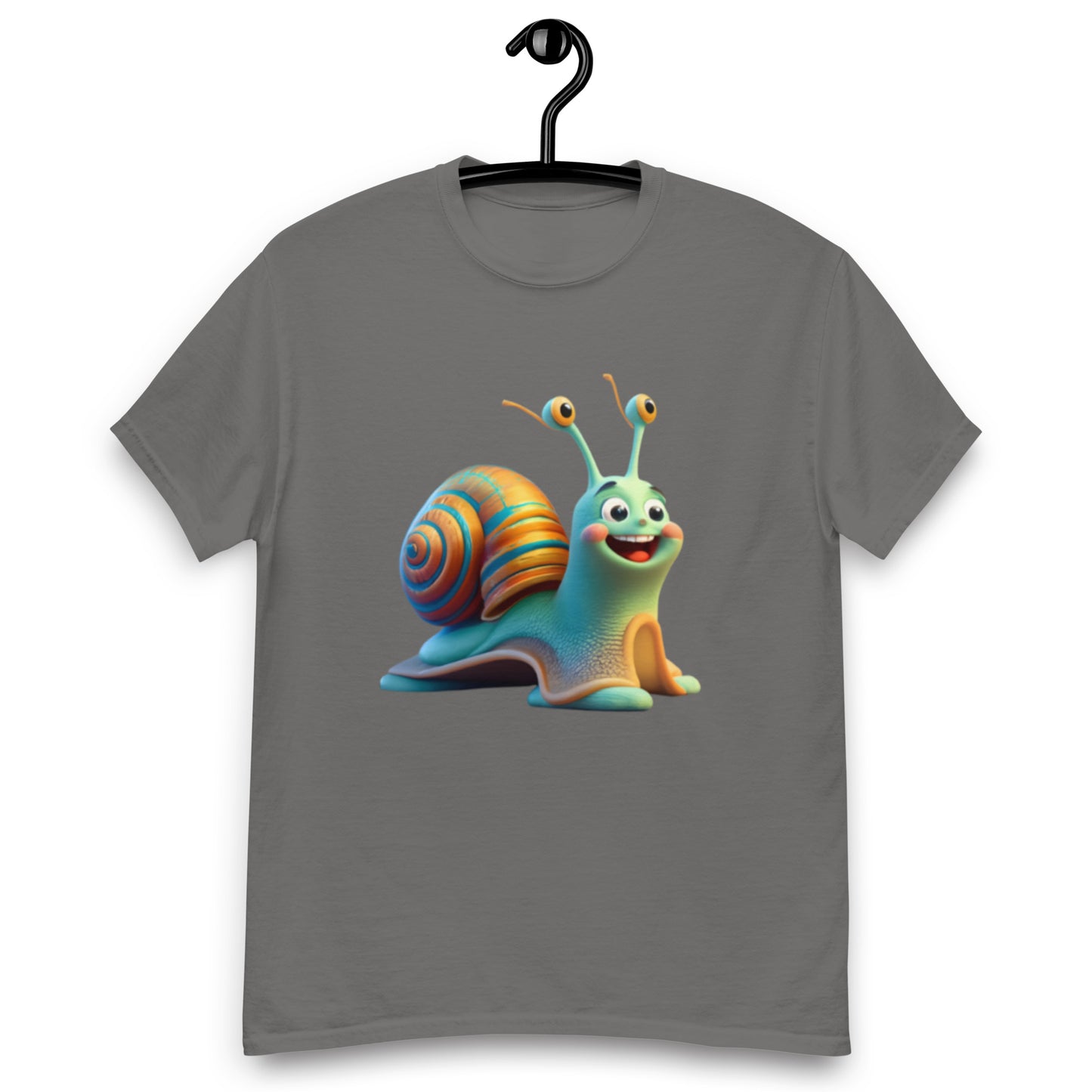 Gullig Animerad Snigel T-shirt - Perfekt för Att Ta Livet i Snigelfart!