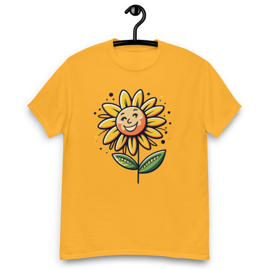 Gul Somrig Blomma T-shirt | Unik Blommönster