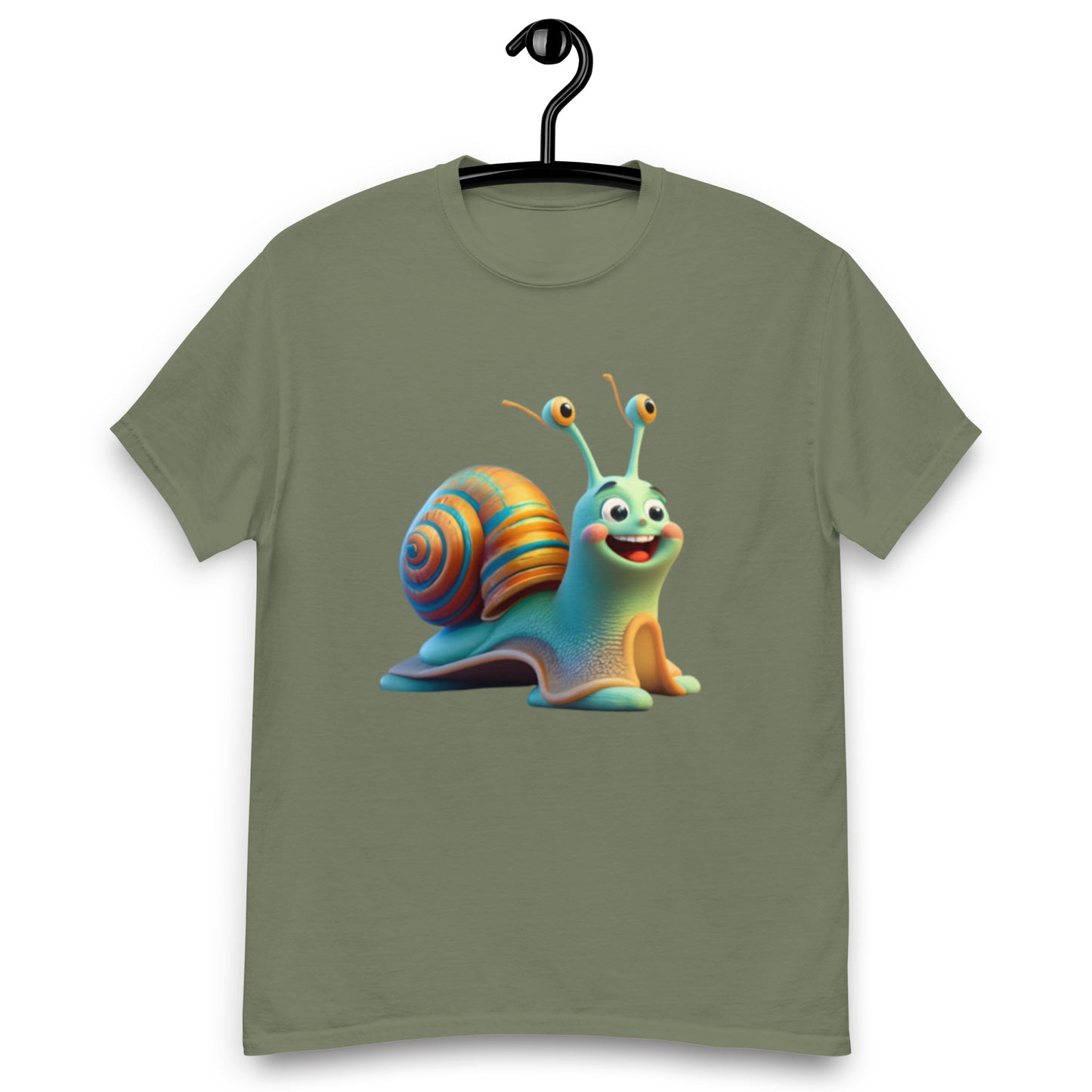 Gullig Animerad Snigel T-shirt - Perfekt för Att Ta Livet i Snigelfart!