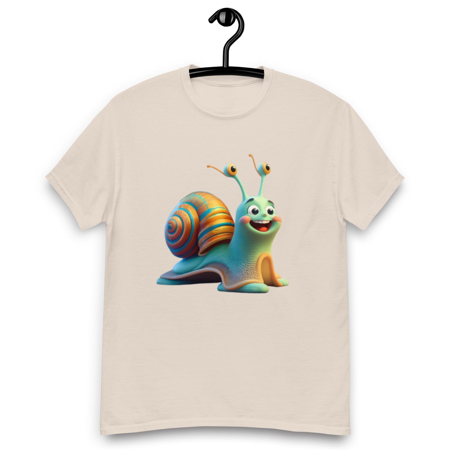 Gullig Animerad Snigel T-shirt - Perfekt för Att Ta Livet i Snigelfart!