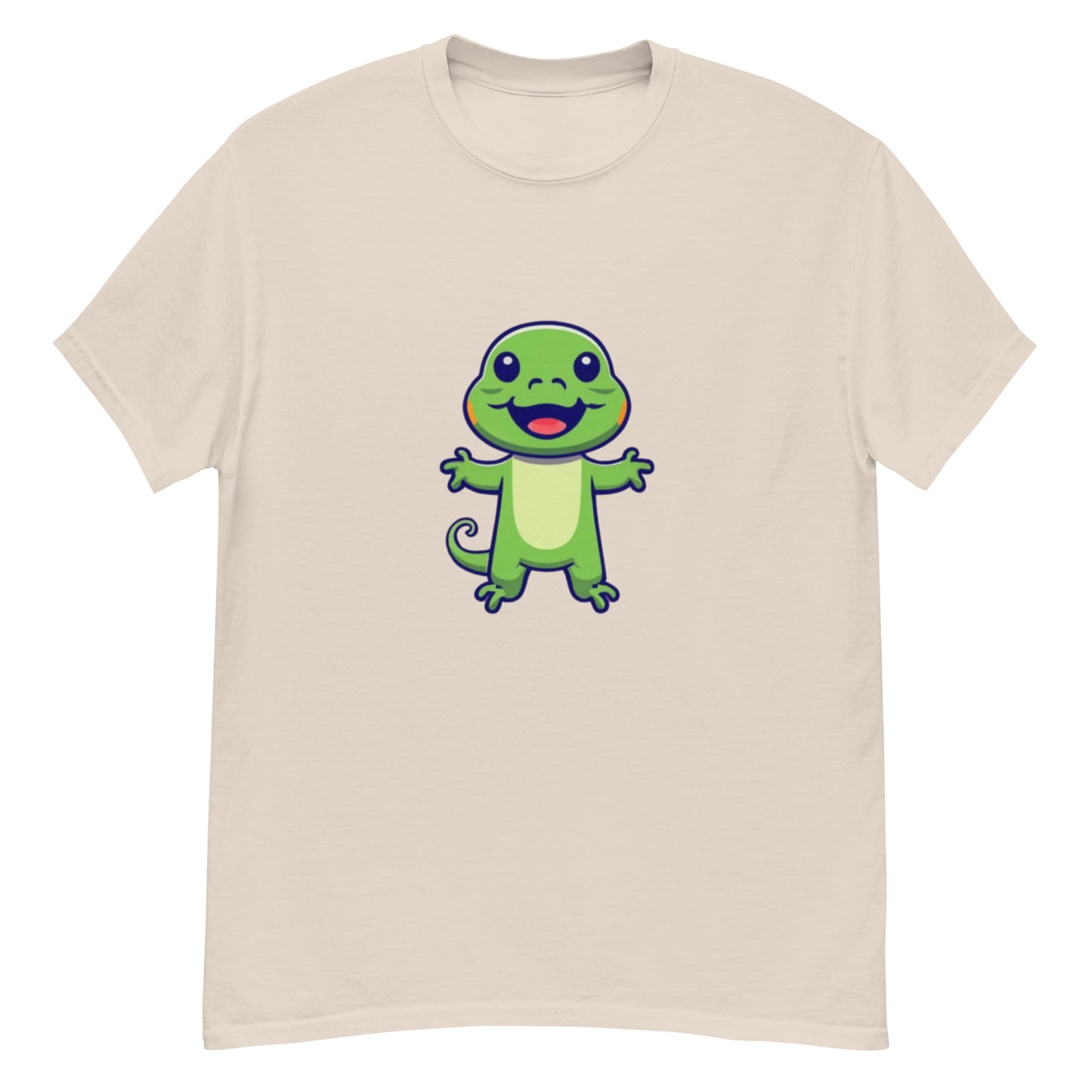 Grön Liten Ödla T-shirt | Unik Djurdesign