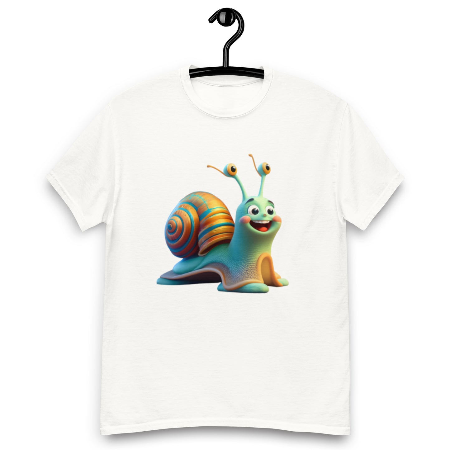 Gullig Animerad Snigel T-shirt - Perfekt för Att Ta Livet i Snigelfart!