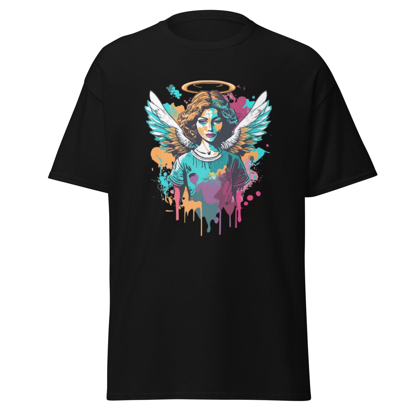 Enchanting Christmas Angel T-shirt with Angel in Vector Art