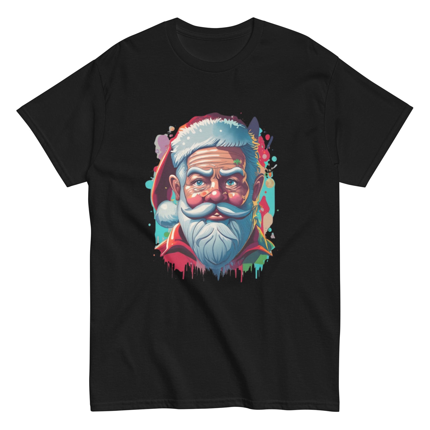 Festive Christmas T-shirt with Animated Santa Claus