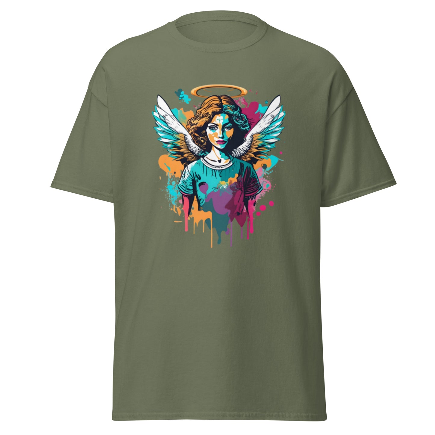 Enchanting Christmas Angel T-shirt with Angel in Vector Art