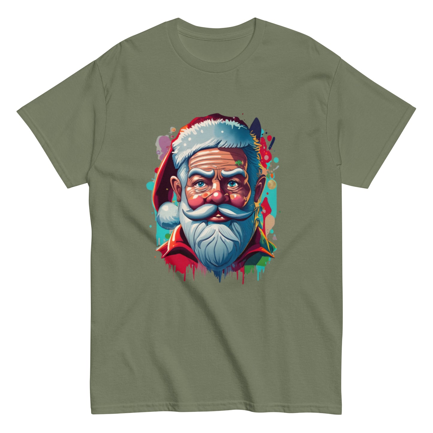 Festive Christmas T-shirt with Animated Santa Claus